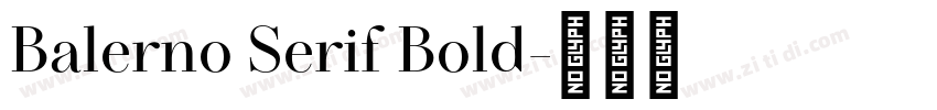 Balerno Serif Bold字体转换